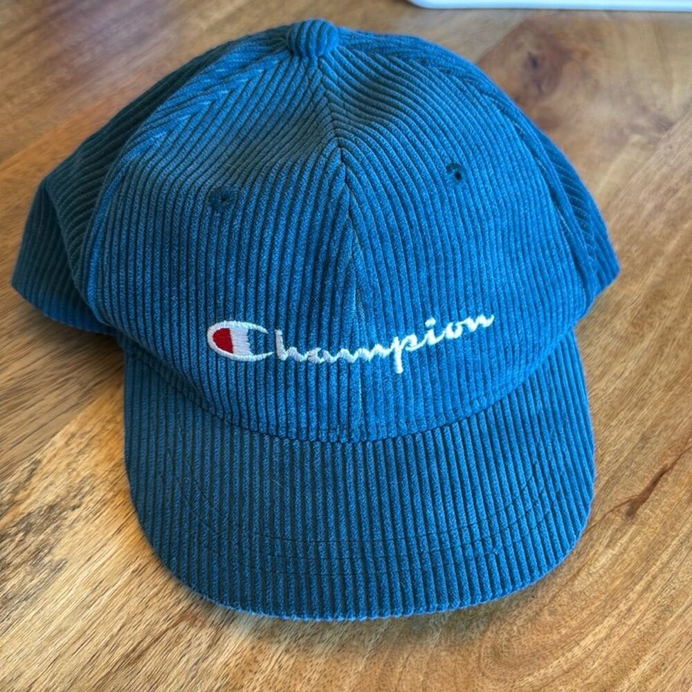 Champion corduroy kids hat deep blue/teal